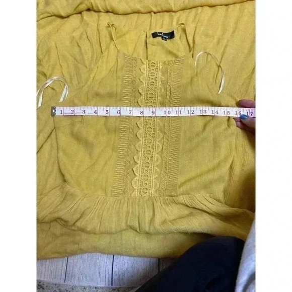 LuLus Golden Yellow Embroidered Maxi Dress Size M - Picture 7 of 9